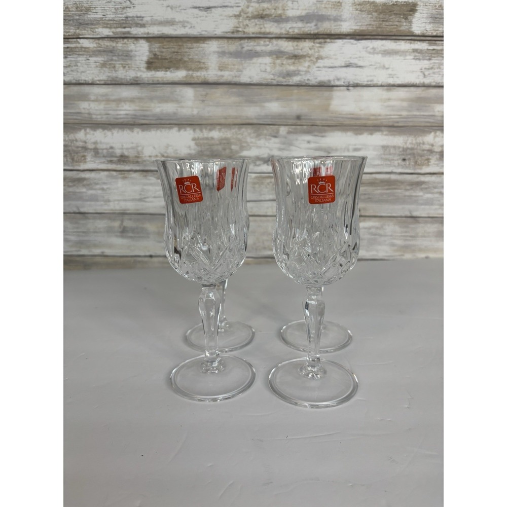 RCR Opera Goblets Calice Copas Cocktail Glasses Italian Crystal SET 6 New